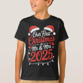 Unsere erste Weihnachtsfeier als Frau 2025 Verheir T-Shirt (Vorderseite)