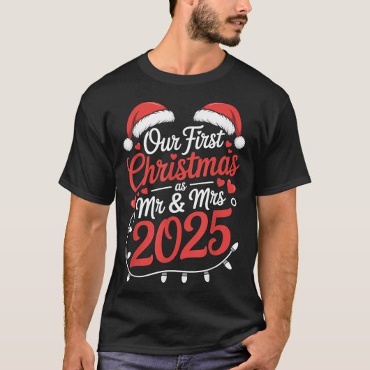 Unsere erste Weihnachtsfeier als Frau 2025 Verheir T-Shirt (Vorderseite)