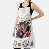 Unsere erste Weihnachtsfeier mit floraler Snowflak Schürze (InSitu)