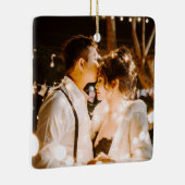 Unsere erste Weihnachtsfeier Verlobt 2024 Hochzeit Keramikornament (Rechts)