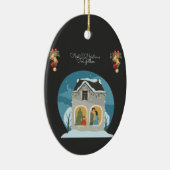 Unsere erste Weihnachtsfeier zusammen mit Familien Keramik Ornament (Rechts)