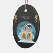 Unsere erste Weihnachtsfeier zusammen mit Familien Keramik Ornament (Links)