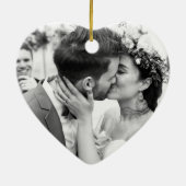 Unsere erste Weihnachtsfrau, Frau Foto Keramik Ornament (Hinten)