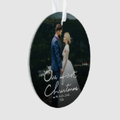 Unsere erste Weihnachtshand Weihnachten Ornament (Vorderseite)