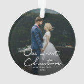 Unsere erste Weihnachtshand Weihnachten Ornament (Rückseite)