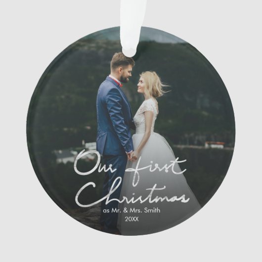 Unsere erste Weihnachtshand Weihnachten Ornament (Vorderseite)