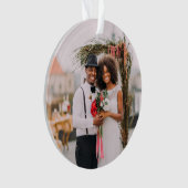 Unsere erste Weihnachtskalligraphie Mr. und Mrs. F Ornament (Vorderseite)