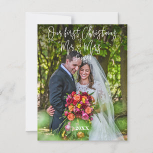 Unsere erste Weihnachtskarte als Mr. & Mrs. Foto Feiertagskarte