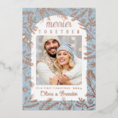 Unsere erste Weihnachtskarte Folien Feiertagskarte (Vorderseite)