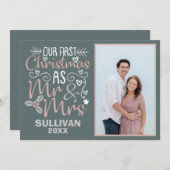 Unsere erste Weihnachtskarte von Herrn und Frau (Vorne/Hinten)