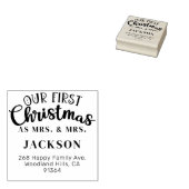 Unsere erste WeihnachtsmRS & MRS Rücksendeadresse Gummistempel (Stempel)