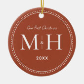 Unsere erste Weihnachtsneuauflage Monogram Terraco Keramik Ornament (Vorne)