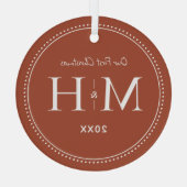 Unsere erste Weihnachtsneuauflage Monogram Terraco Ornament Aus Glas (Rückseite)