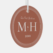 Unsere erste Weihnachtsneuauflage Monogram Terraco Ornament Aus Glas (Vorderseite Rechts)