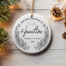 Unsere erste Weihnachtsschmuck-Keramik, Black Line