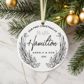 Unsere erste Weihnachtsschmuck-Keramik, Black Line Keramik Ornament