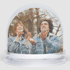 Unsere erste Weihnachtsschneedecke für ein paar Ja Schneekugeln