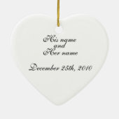 Unsere erste Weihnachtsverzierung für Paare Keramik Ornament (Hinten)