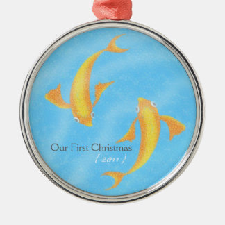 Unsere erste Weihnachtsverzierung - Koi Ornament Aus Metall