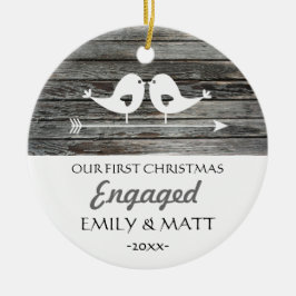 Unsere erste Weihnachtsverzierung - Liebevögel - Keramikornament