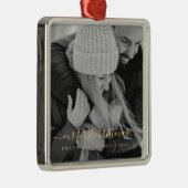 Unsere erste Weihnachtsvorlage Ornament Aus Metall (Rechts)