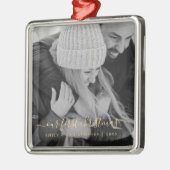 Unsere erste Weihnachtsvorlage Ornament Aus Metall (Links)