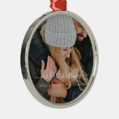 Unsere erste Weihnachtsvorlage Ornament Aus Metall (Rechts)