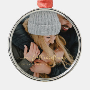 Unsere erste Weihnachtsvorlage Ornament Aus Metall