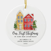 Unsere erste Weihnachtswohnung Keramik Ornament (Vorne)