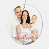 Unsere erste Weihnachtszeit als 3 Rose Gold Keramik Ornament (Links)