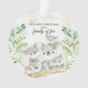Unsere erste Weihnachtszeit als Familie von fünf K Ornament
