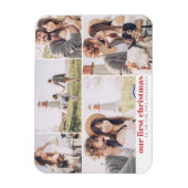 Unsere erste Weihnachtszeit Moderne FotoCollage We Magnet (Vertikal)