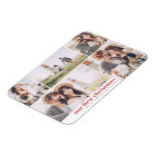 Unsere erste Weihnachtszeit Moderne FotoCollage We Magnet (Linke Seite)