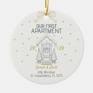Unsere erste Wohnung - Benutzerdefiniertes Jahr un Keramik Ornament