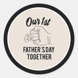 Unsere erste Wortkunst zum Vatertag Runder Aufkleber