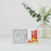 unsere erste Zuhause-Comic-Tür Visitenkarte (Stehend Vorderseite)