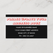 unsere erste Zuhause-Comic-Tür Visitenkarte (Rückseite)