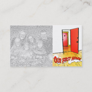 unsere erste Zuhause-Comictür Visitenkarte