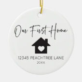 Unsere erste Zuhause Housewarming New House 1st Zu Keramik Ornament (Vorne)