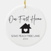 Unsere erste Zuhause Housewarming New House 1st Zu Keramik Ornament (Hinten)