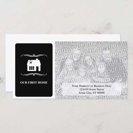 unsere erste Zuhause (Mod schwarz und weiß) Ankündigung (Vorne/Hinten)
