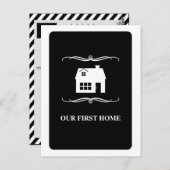 unsere erste Zuhause (Mod schwarz und weiß) Postkarte (Vorne/Hinten)