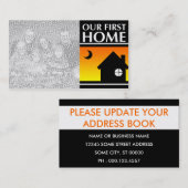 unsere erste Zuhause (Mod-Sonnenuntergang) Visitenkarte (Vorne/Hinten)