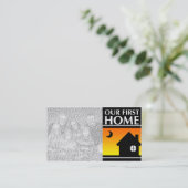 unsere erste Zuhause (Mod-Sonnenuntergang) Visitenkarte (Stehend Vorderseite)