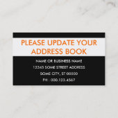 unsere erste Zuhause (Mod-Sonnenuntergang) Visitenkarte (Rückseite)