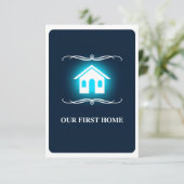 unsere erste Zuhause (Mod Zuhause) Einladung (Stehend Vorderseite)