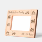 Unsere erste Zuhause neue Haus Custom Family Name  Geätzte Rahmen (Links)