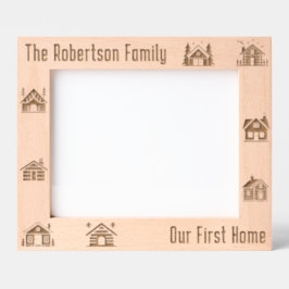 Unsere erste Zuhause neue Hausfamilie Name 10x8 Geätzte Rahmen