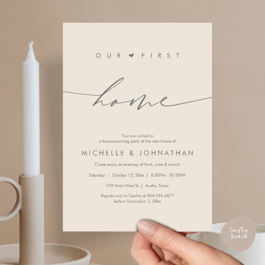 Unsere erste Zuhause, Party-Feier Einladung