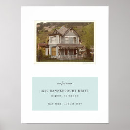 Unsere erste Zuhause Personalisiert Foto Print Poster